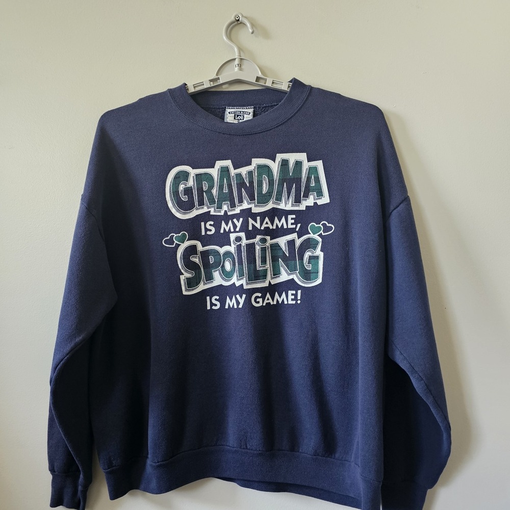 Vintage Lee Sweatshirt Unisex Size 2X Grandma Is My‎ Name 90s USA